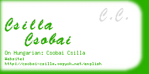 csilla csobai business card